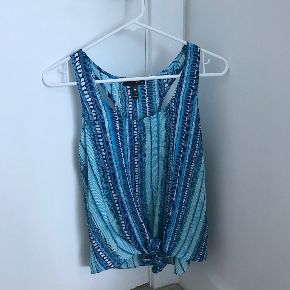 Printed AQUA blouse